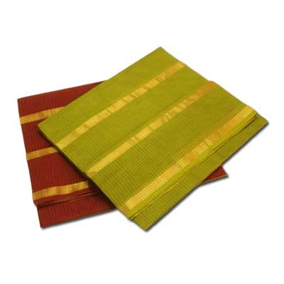 "Chettinadu self checks cotton sarees SLSM-58 n SLSM-59 (2 Sarees) - Click here to View more details about this Product